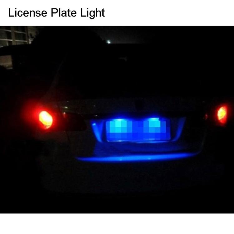 2 PCS T10 1.5W 60LM 1 LED Blue COB LED Brake Light for Vehicles, DC12V