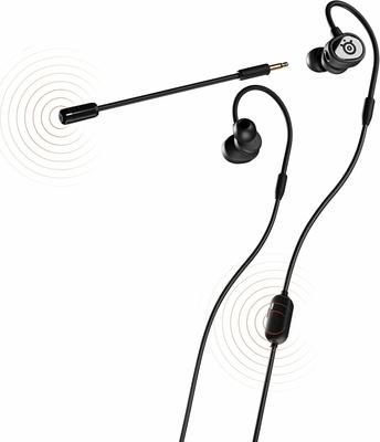 SteelSeries Tusq Gaming Earphones, Detachable Microphone, Wired, Dual Microphone System, Compatible with PC, PS5, Switch, and Smartphones, Lightweight