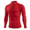 Long Sleeved T-shirt Men's Stand Up Collar Zipper Top New Thin Outdoor Fitness Sports Casual Elastic Slim Fit Base Shirt