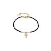 Bracelet - LUXENTER - Nyali - Black Crystal - 18-carat Yellow Gold Finish - Long. 16+3 Cm