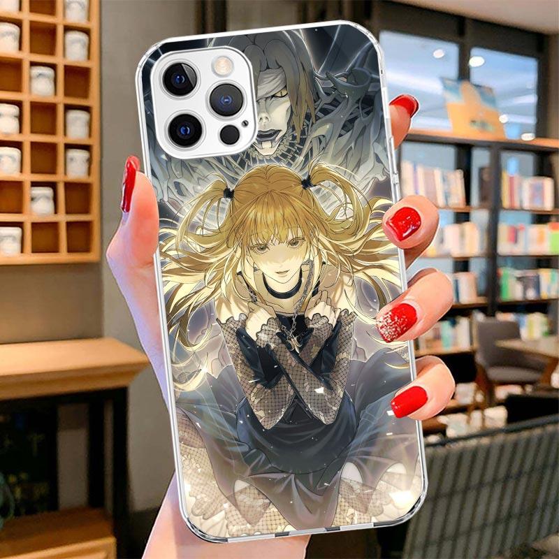 N-Note D-Death MisaMisa Cover Phone Case For iPhone 16 17 Air 15 14 Pro Max 16E Phone Case 13 Mini 12 11 7 SE 8 Print Pattern Fi