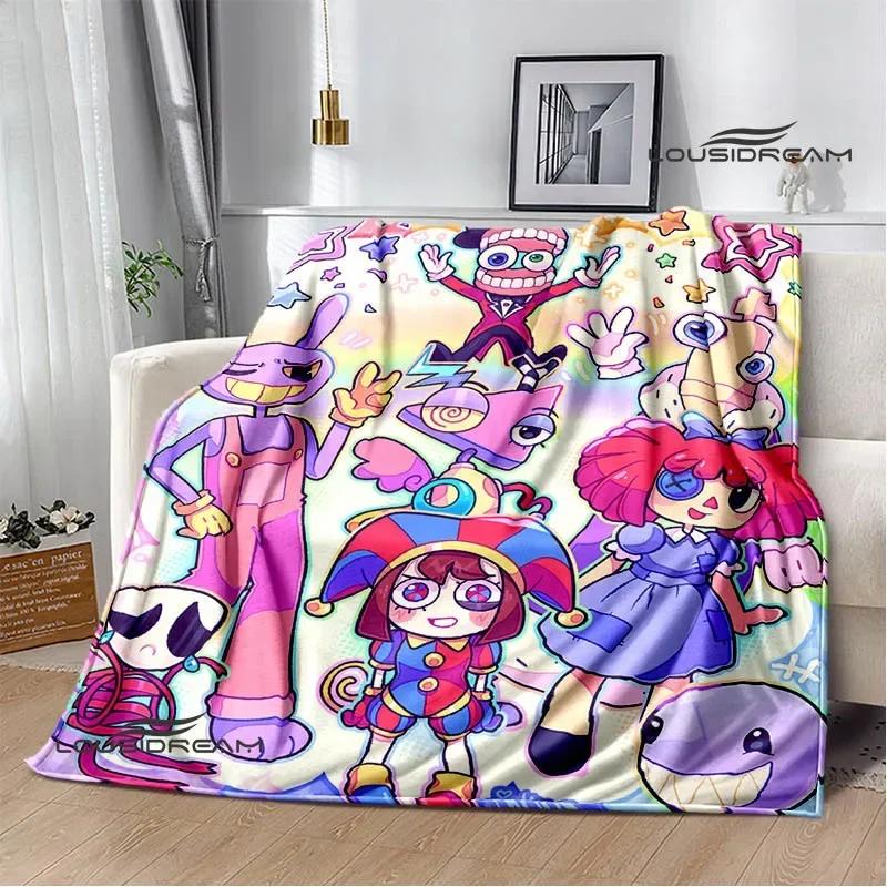 THE AMAZING DIGITAL CIRCUS Cartoon Blanket Warm Flannel Blankets Soft Cozy Blanket Sofa Travel Blanket Bed Linings Birthday Gift