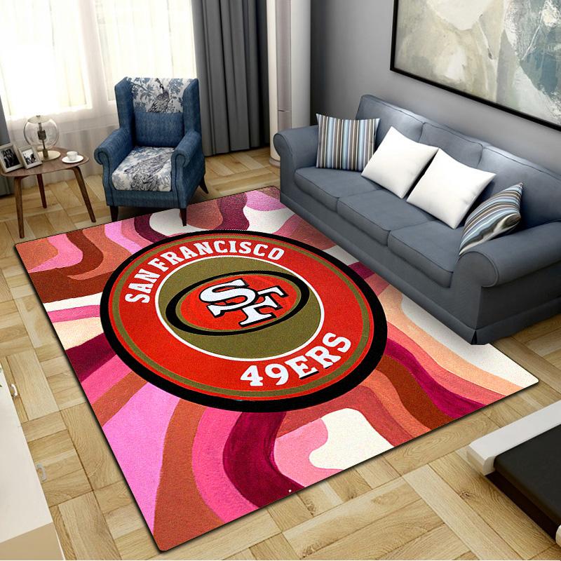San Francisco 49ers Teppich für Wohnzimmer Schlafzimmer Zuhause Sofadekoration, Kinderspiel rutschfeste Fußmatte