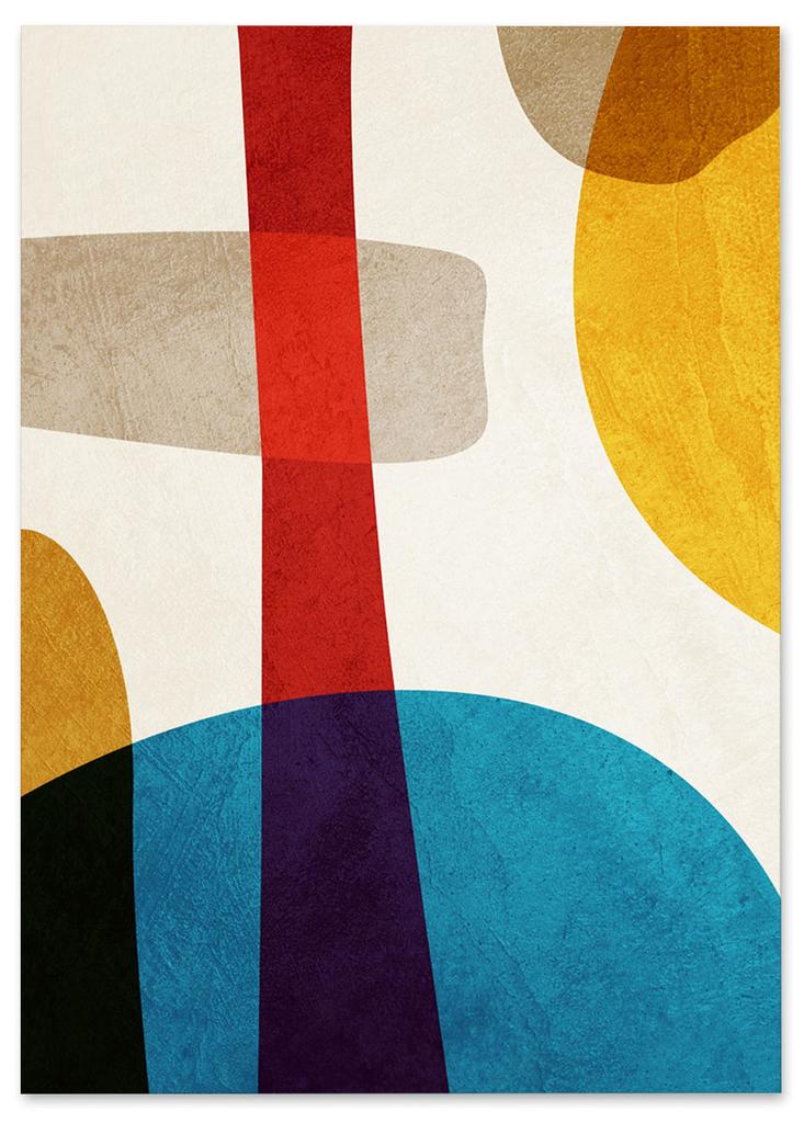 Poster Colorful Geometric Abstraction