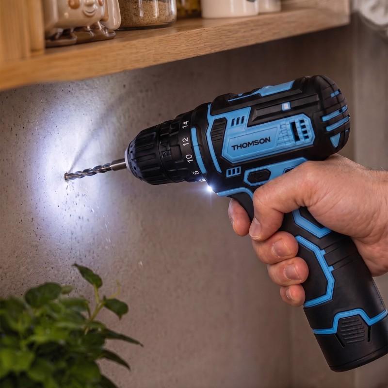 Thomson - Vio_drill12 - Perceuse-visseuse Sans Fil 12v - 20nm - 2 Vitesses - Mandrin 10mm