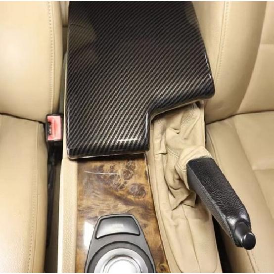 For BMW 3 Series E90 E91 E92 E93 Carbon Fiber Armrest Center Console Pad Cover