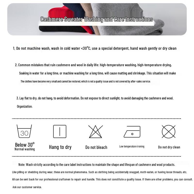 Hengyuanxiang Men's Baby Velvet Cashmere Sweater