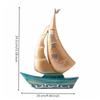 Decorative Sailing Ship Ornament | Nautical, Resin Sailboat Sculpture, for Entryway Table S