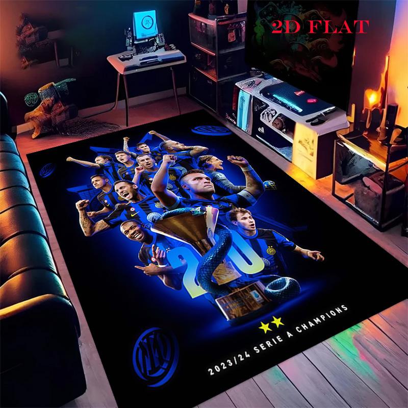

Inter Milan Carpet Rug for Living Room Bedroom Home Sofa Decoration,Kids play Nonslip Floor Mat 40x60cm( 15x23in )