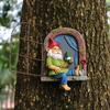 Creative Resin Dwarf Window Hanging Ornament for Outdoor Garden & Home Wall Décor