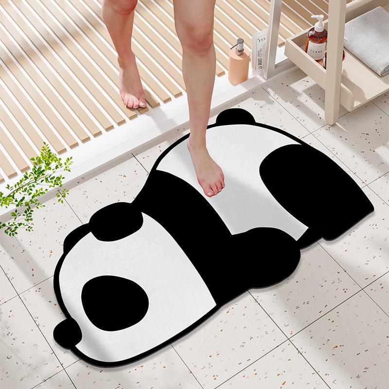 Small Fresh Flowers Diatom Mud Mat Home Bathroom Cute Flower Non-slip Mat Bathroom Absorbent Quick Drying Mat