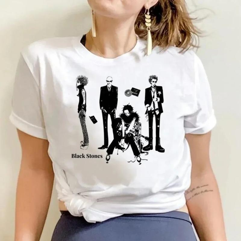 NANA Japanese Anime T-shirt Cartoon Print Tops Black Stones Streetwear Sweatshirt Women Tees Female Streetwear
