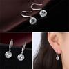 CC White Diamant Drop Earring Silver Color Fashion Jewelry Stud Dangle Earrings For Women Wedding Accessories CCE008