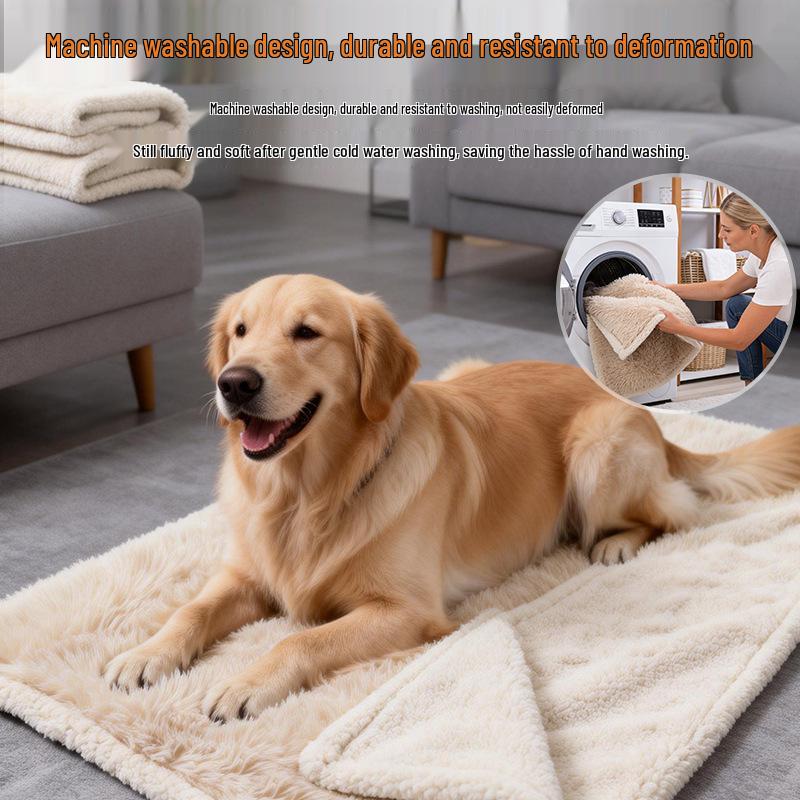Waterproof Pet Blanket - Thickened, Comfortable PV Velvet Sherpa Mattress for Dogs