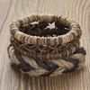 Vintage Multi-layer Feather Moon Leather Braid Bracelets Bangles For Men Handmade Geometric Star Rope Wrap Bracelet Jewelry Gift