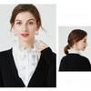 Sweet Edge of Fungus Fake Collar for Women Shirt Front Ties Detachable Collar Stand Dress Sweater False Collar Accessory