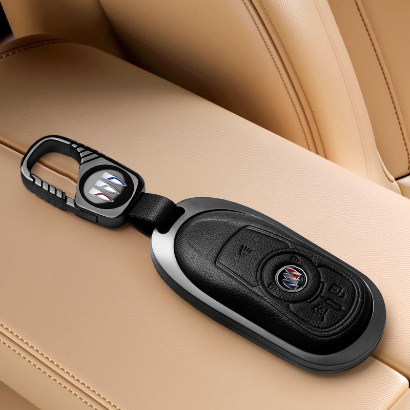 Compatible Key Case for Buick Encore, Envision, Regal, Envision GX/Flag Models, Shell Buckle Design.
