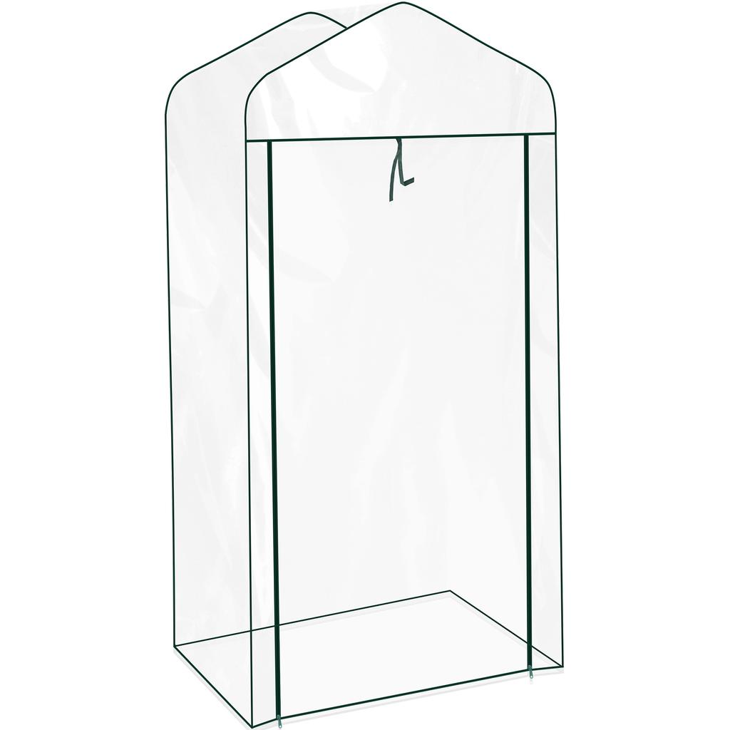 Greenhouse Indoor Outdoor Transparent Weatherproof Greenhouses Warm House with Roll up Double Zipper Door for Outside Plants