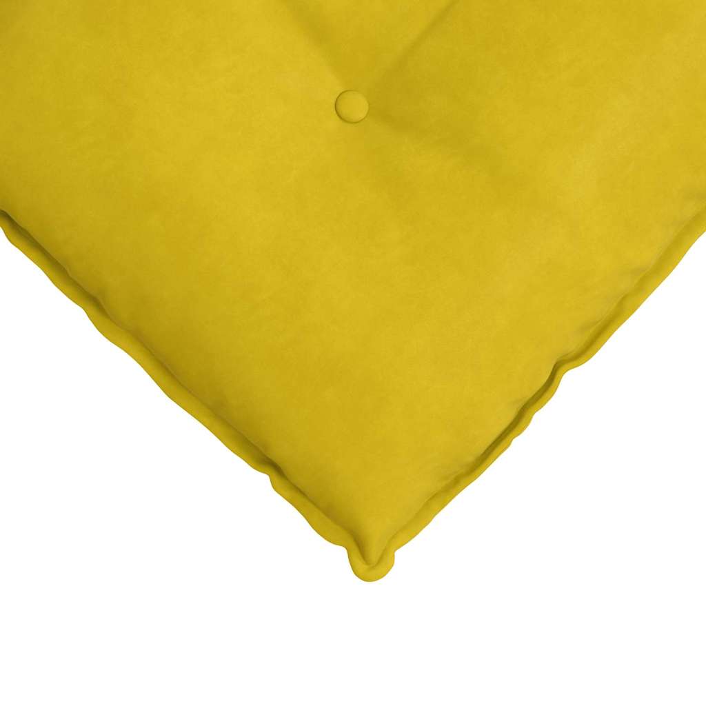 Back Cushion Yellow 160 x 50 cm Cord Fabric