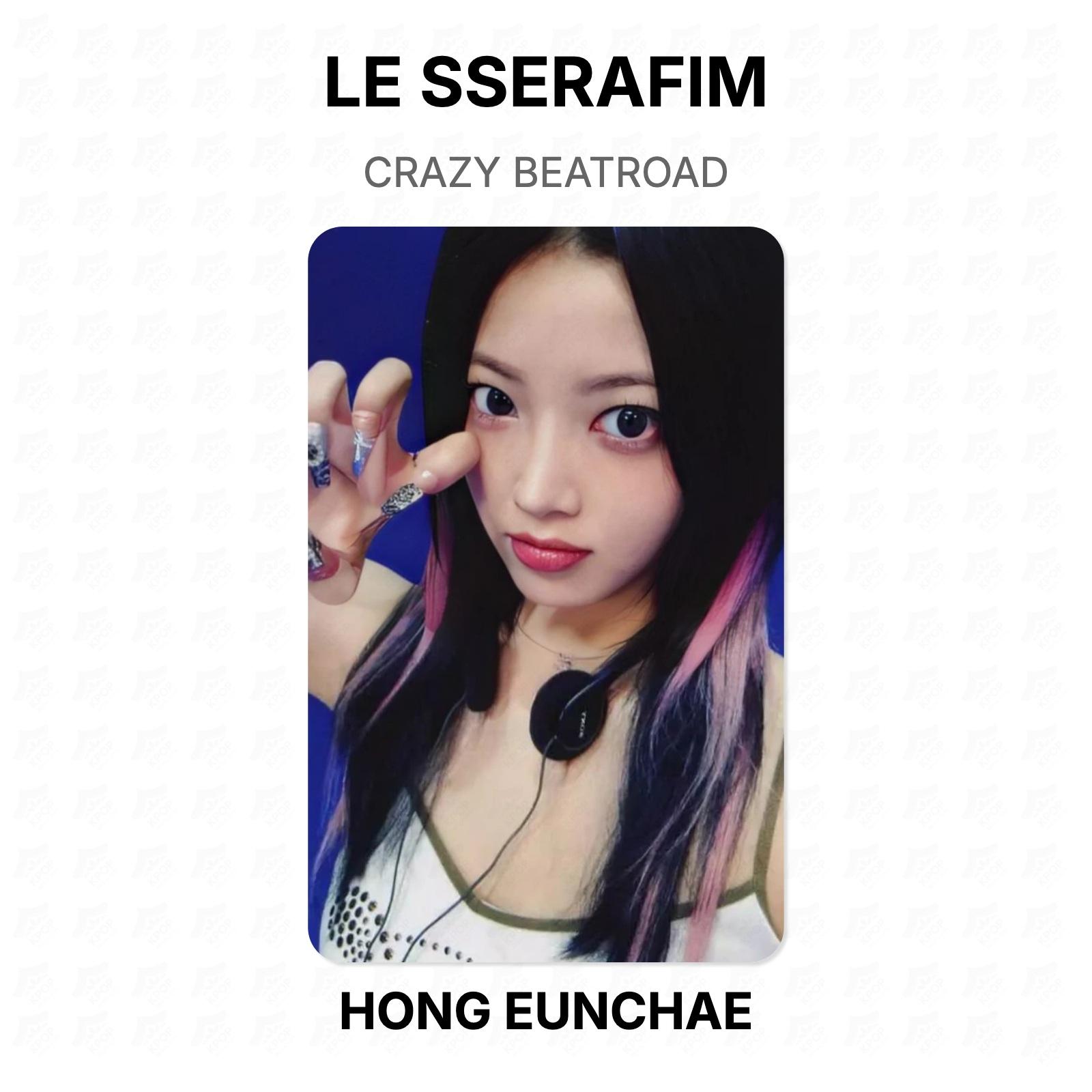 LE SSERAFIM CRAZY BEATROAD Official Photocard HONG EUNCHAE