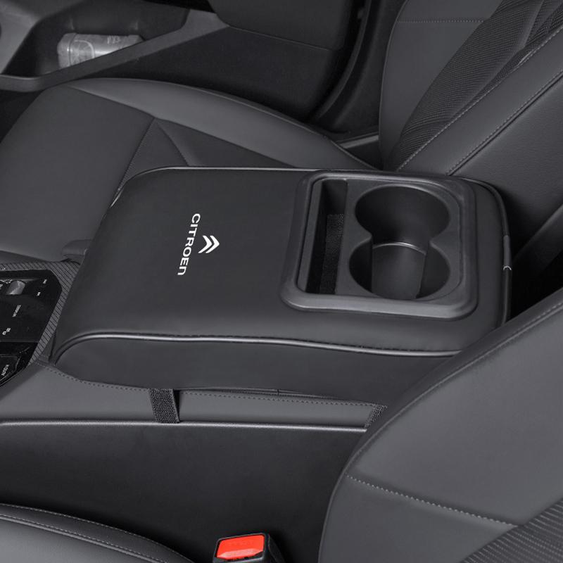 Cuscino per Box Bracciolo Auto con Portabicchieri per Citroen C4 C3 C2 Xsara Cotone Memory Supporto Gomito Rialzo Portachiavi