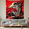"Anime Style Hero with Metal Arm Patterned - Patterned tapestry for bedroom and living room home decor."