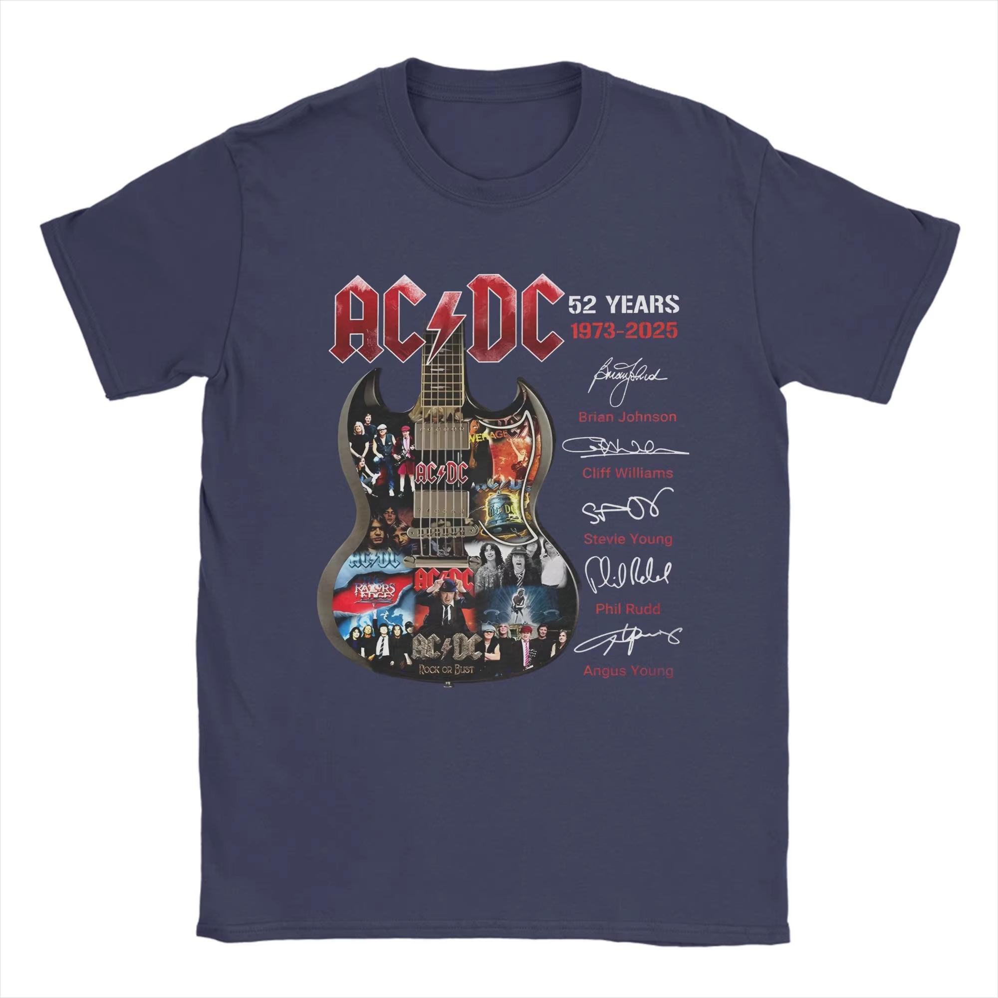 

A-ACDC-s Pwr Up World Tour EUROPE 2025 Merch Unisex T Shirts Pure Cotton Tee Printed Tops T-shirt 4XL