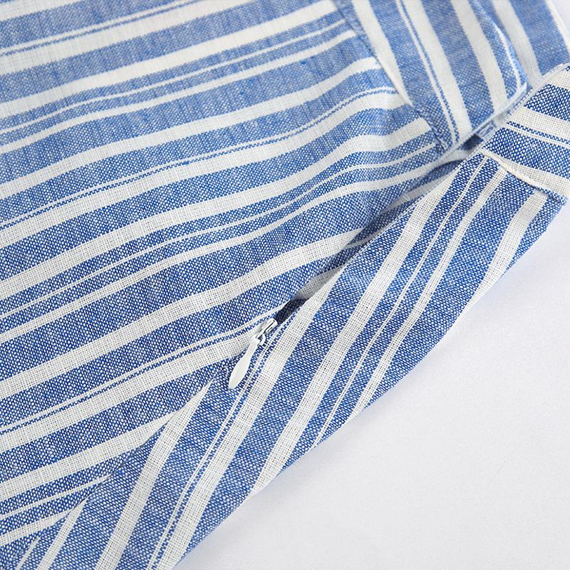 Striped Sexy Skirts Match with Two Piece Shirt Tops and A-Line Skirts Summer Streak Slim Office Women Skirts Outfits