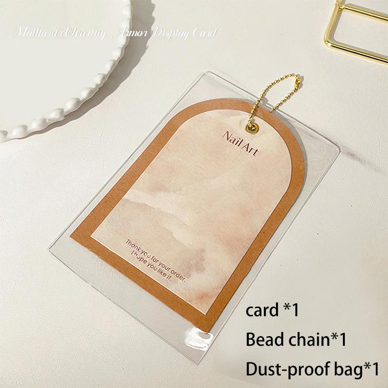 

6pcsNail ArtDisplay Shelf FalseNailDisplay Photo Stand Wearing Nail Display Cards Dustproof Bag Storage Nail Display