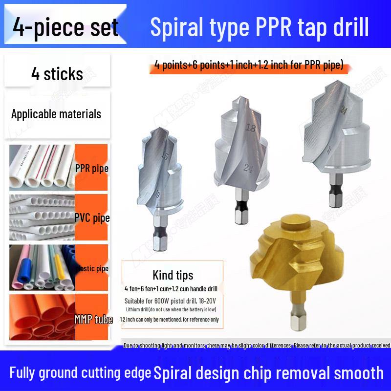 Hex Shank T-Handle Drill Bit and Pipe Reamer Hole Opener