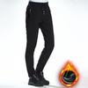 Thick Warm Fleece Lining Pants Elastic Waist Drawstring Zipper Pockets Windproof Waterproof Hiking Trekking Camping