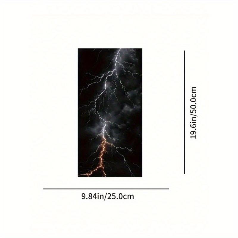 2pcs Thunder and Lightning Car Decals - Durable, Easy Apply Rectangular Stickers for Bumpers & Pillars, Semi-Matte Finish Skull Car Accessories