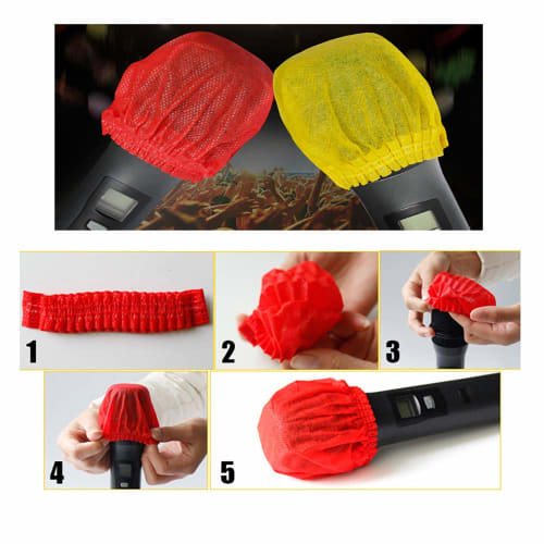 450-Piece Microphone Covers, Microphone Covers, Microphone Sponges, Antibacterial Microphone Covers, Noise Reduction, Ball-Shaped, Multicolored Non-Wo