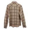 SHAREEF Check Long Sleeve Shirt 2 Beige Made In Japan Men's Used