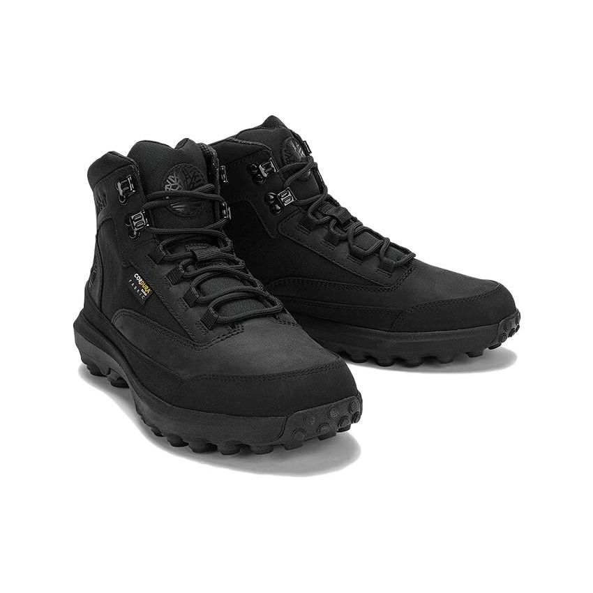 Timberland Euro Hiker Comfortable Versatile Shock Absorbing Slip Resistant Durable Mid Top Outdoor Functional Shoes Men Shoes Black A5X75