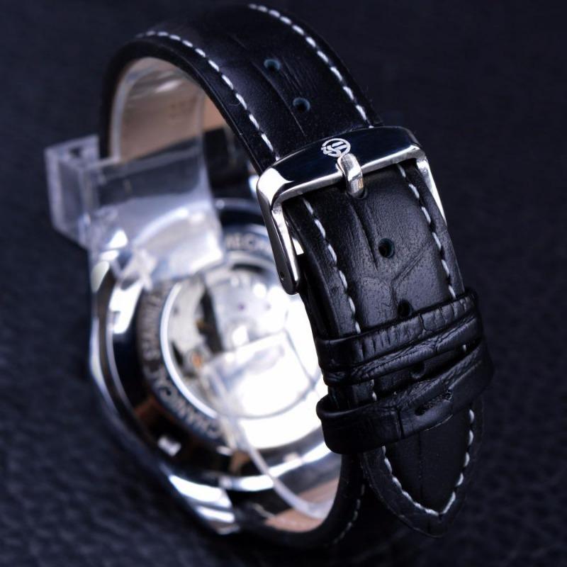 FORSING Men's Fashion Trend Hollowed Out Mechanical Watch Automatic Watch
