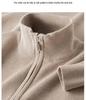 Men's Wool Lyocell Zipper Stand Collar Sweater - Autumn/Winter 2025