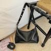 New Casual Minimalist Soft Leather Crossbody Bag Large Capacity Commute Shoulder Underarm Bag Fashion Versatile Phone Bag