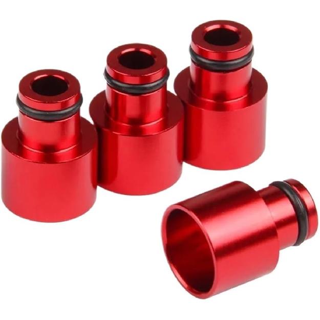 4pcs Racing Fuel Injector Top Hats Adapters Compatible For Honda Civic and Compatible For Acura RDX Injectors To B16 B18 D16Z D16Y Engines