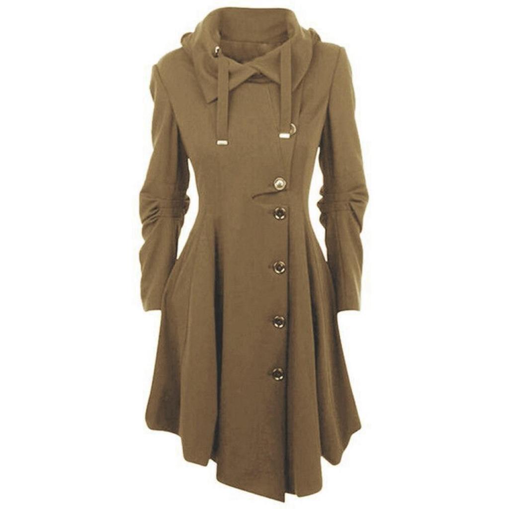 Women Faux Wool Warm Slim Coat Jacket Thick-Parka Overcoat Long Winter Outwear