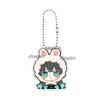 Q Version Anime Acrylic Agatsuma Zenitsu Tsuyuri Kanawo Kochou Tanjiro Nezuko Cartoon Kawaii Keychain Pendant Decor Fans Gifts