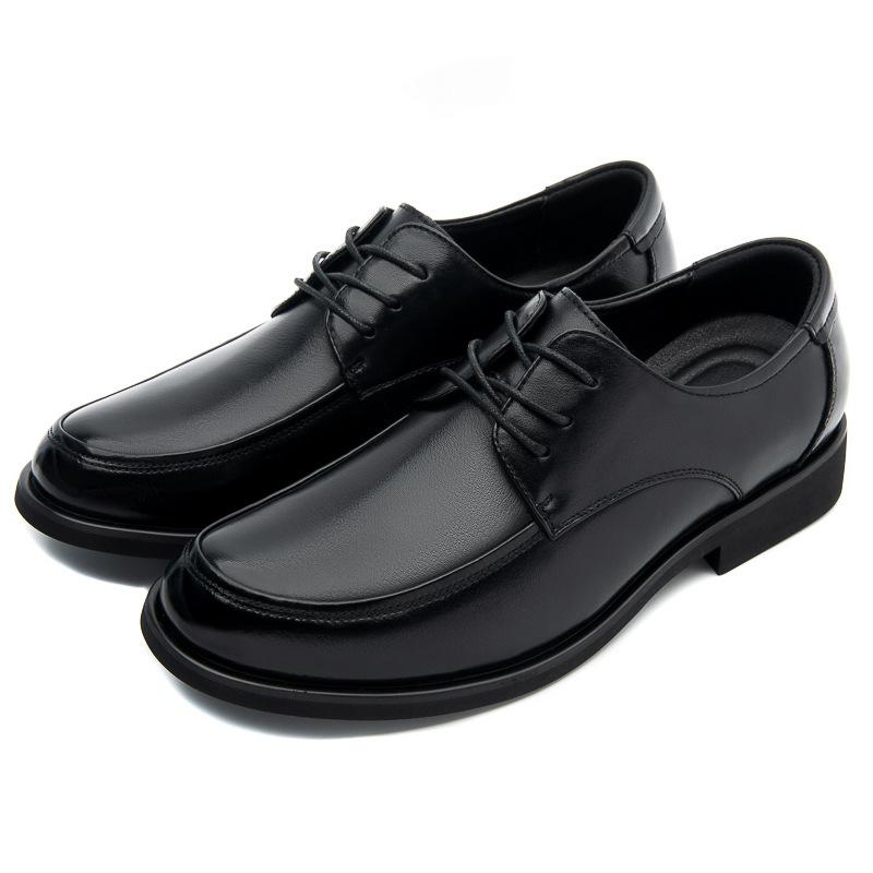 

Мужские кожаные туфли, кожаные мужские туфли, первый слой, коровья кожа, деловая, повседневная, с круглым носком, удобная, нескользящая, с мягкой подошвой, для работы на работе 44