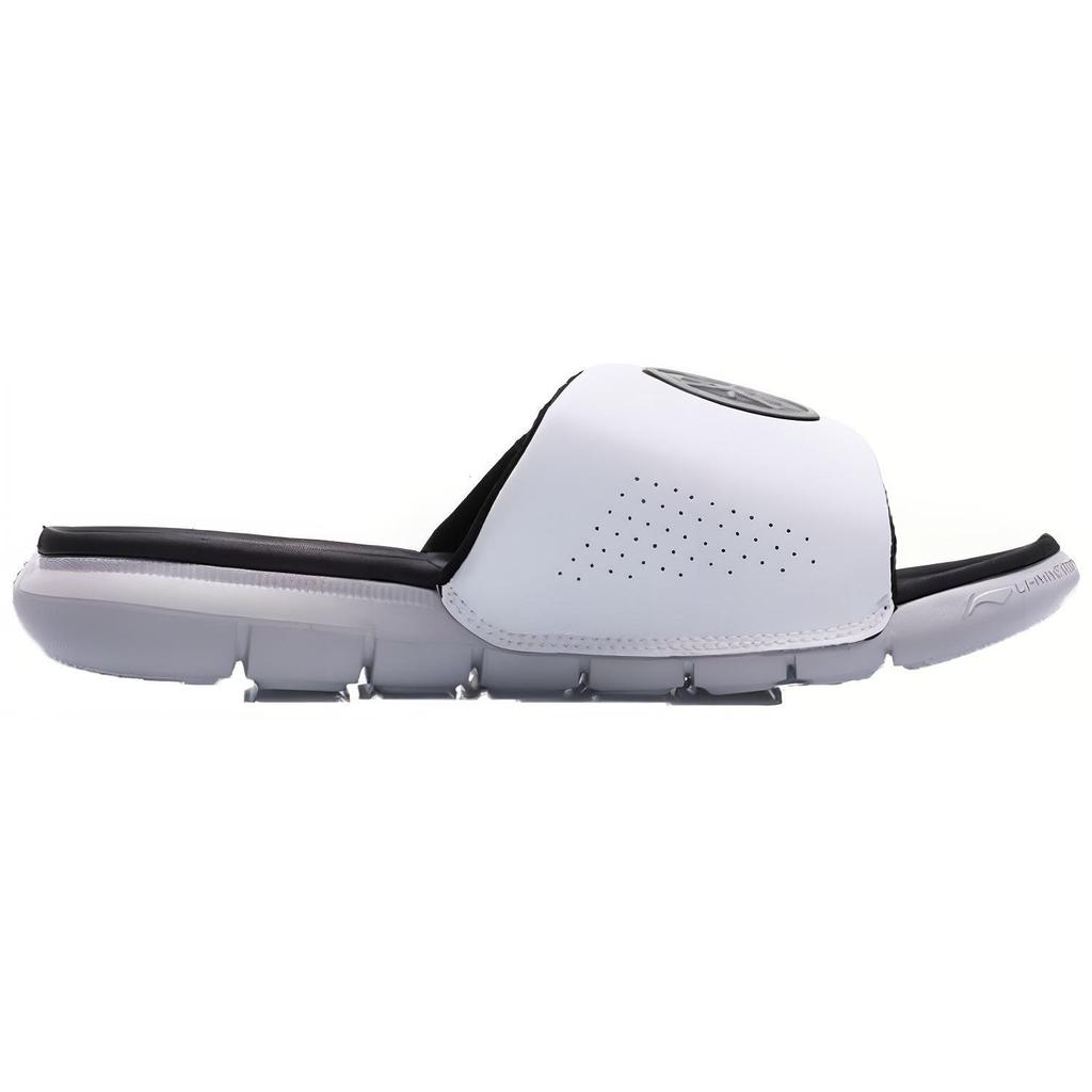 Li Ning Wades Way Comfortable Lightweight Silent Slide Sandals Men Sandals White AGAP009-1
