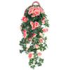 Artificial Flower Rattan Fake Plant Vine Decoration Wall Hanging Roses Flowers for Home Wed Party Interior Outdoor Decoration