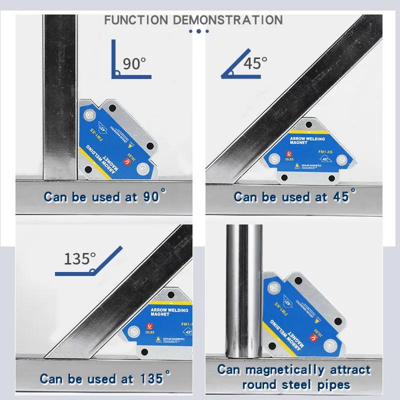 12,5 kg magnetische Schweißhalter, Winkellötpfeil, Magnet, Schweißfixierer, Positionierer, Ferrit-Halterung, Hilfsortungswerkzeuge, 2/4 Stück