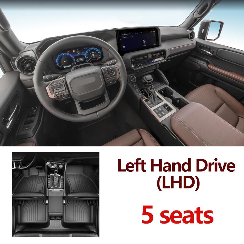LHD For Toyota Land Cruiser Prado J250 250 2024 2025 2026 Car Floor Mat Anti-dirty Foot Tray Liner Carpet Interior Accessories