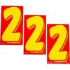 EZ Line Vinyl Decals for Cars Red and Yellow Large Number Stickers Windshield Numbers Dealer Supplies EZ136 (Number 9)