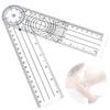HAUUFENN Goniometer Angle Meter, 15cm Ruler, Angle Ruler, Protractor, Rotating Ruler, Goniometer, Multi-Function Slope Ruler, Spinal Measurement Tool,