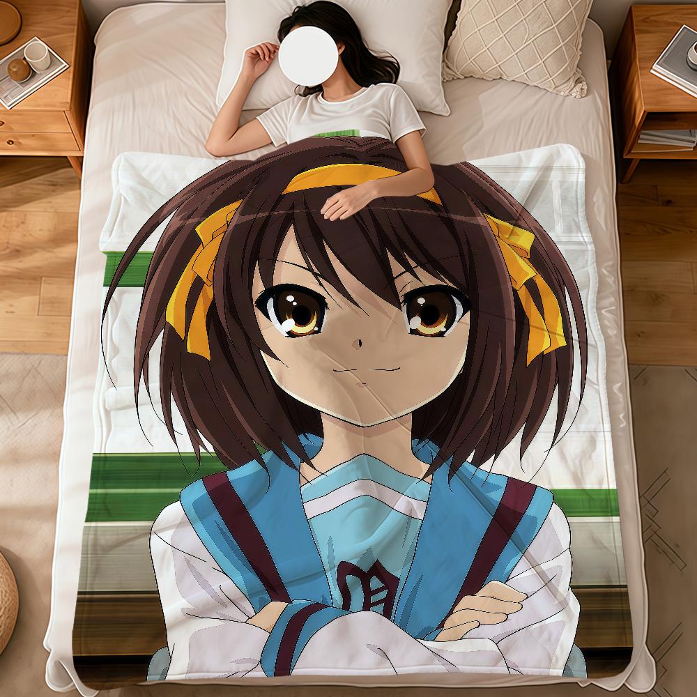 anime The m-Melancholy of Haruhi Suzumiya soft warm plush blanket dormitory sofa living room pet hogar bedroom gift home Flannel