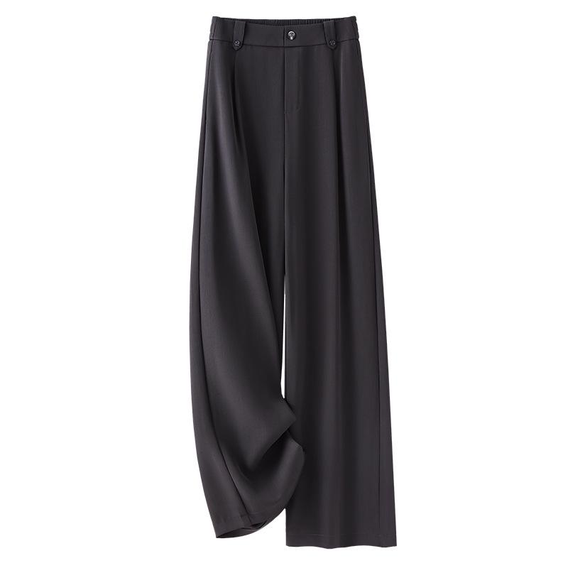 

Women s Gray Wide-Leg Summer 2025 Slimming High-End Pants M